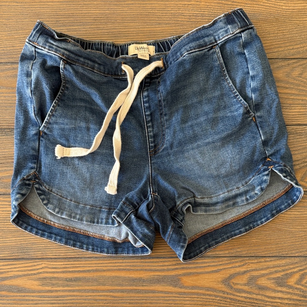 UpWest Blue Jean Shorts with Drawstring